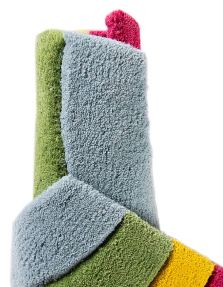 Detail image of  1' 8 x 3' Happy Rugs Rainbow Wool