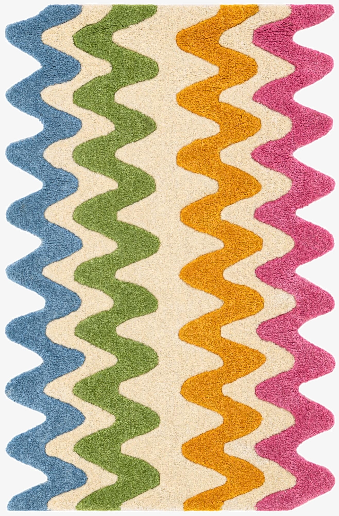  2' x 3' 1 Happy Rugs Wavy Wool