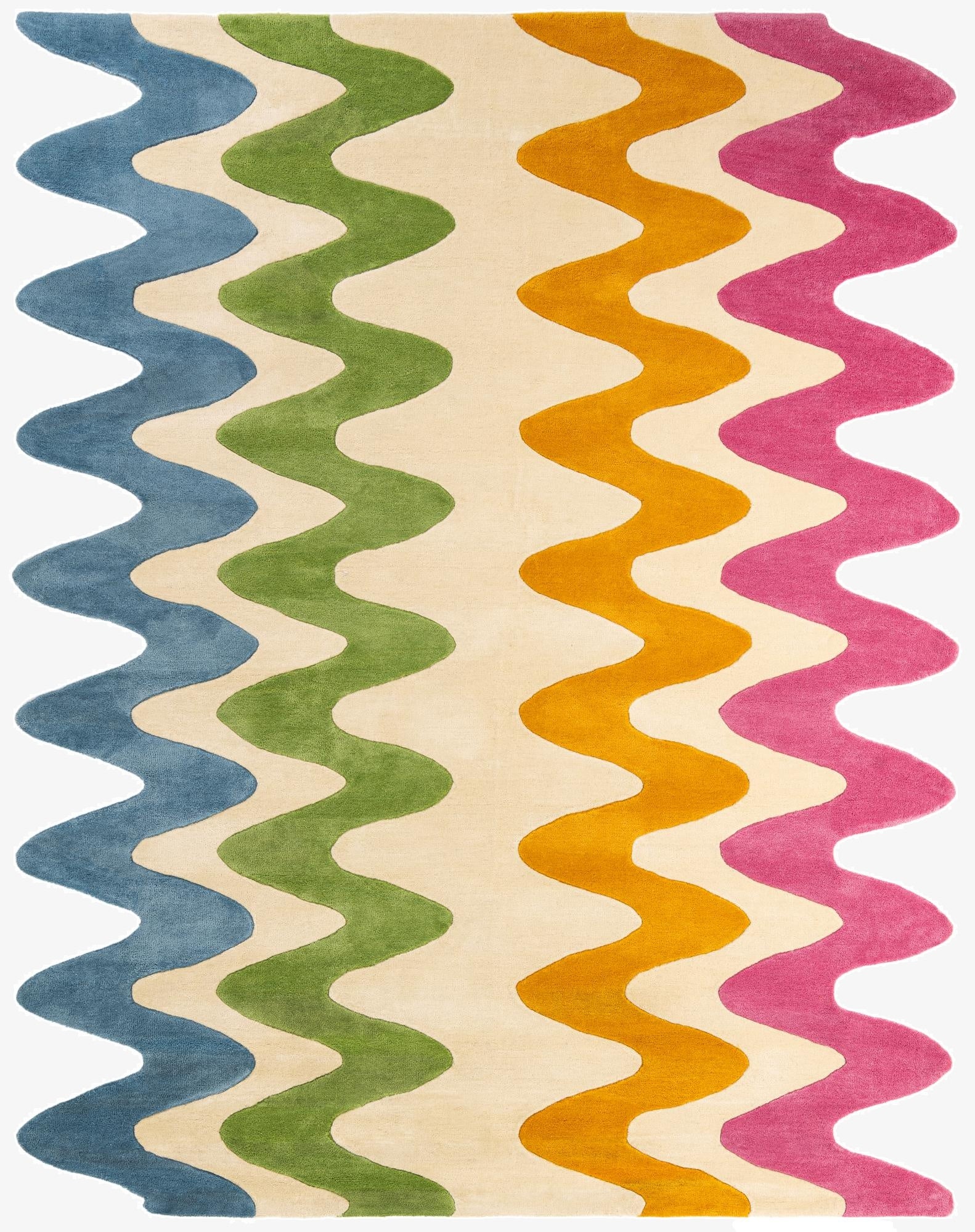  7' 10 x 10' Happy Rugs Wavy Wool