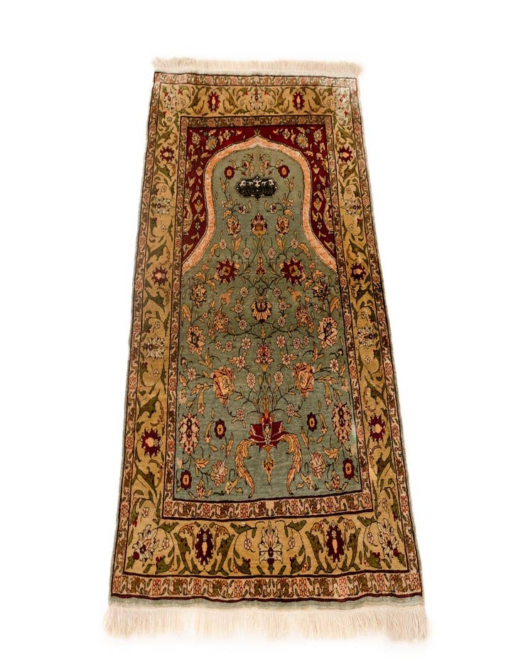 Detail image of  2' x 3' 2 Hereke Silk Rug