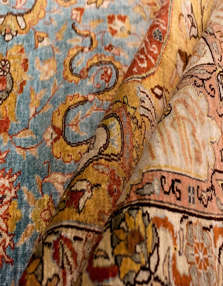 Detail image of  4' x 5' 8 Hereke Silk Rug