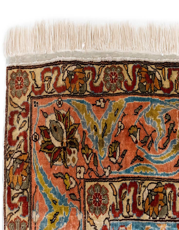 Detail image of  4' x 5' 8 Hereke Silk Rug