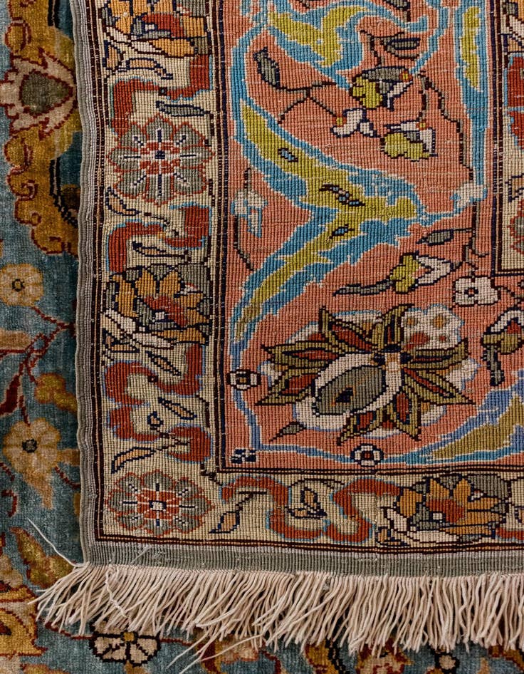 Detail image of  4' x 5' 8 Hereke Silk Rug
