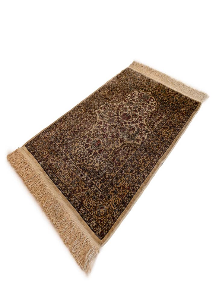 Detail image of  2' 5 x 3' 8 Hereke Silk Rug