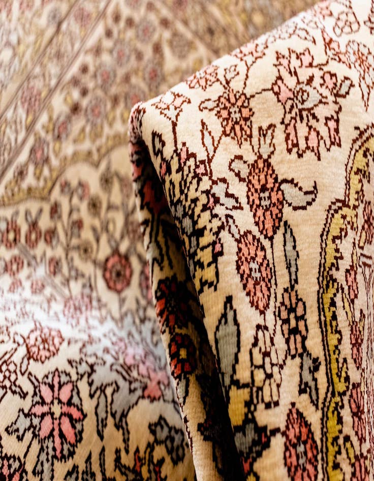 Detail image of  2' 5 x 3' 8 Hereke Silk Rug