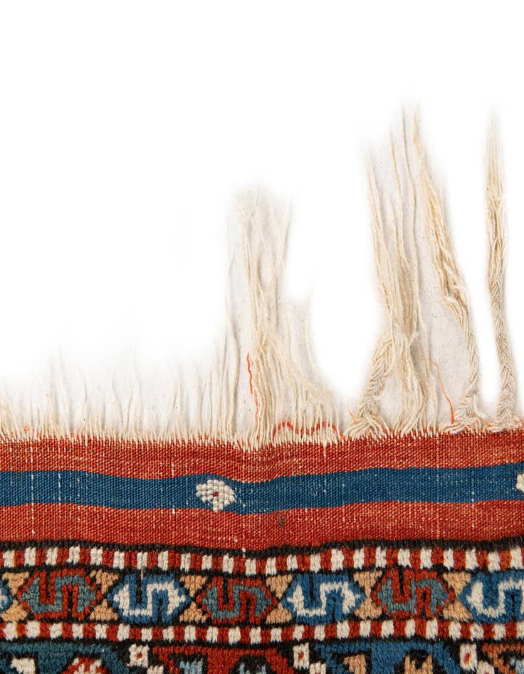 Detail image of  3' 8 x 5' 1  Hand Knotted Heriz Wool Rug