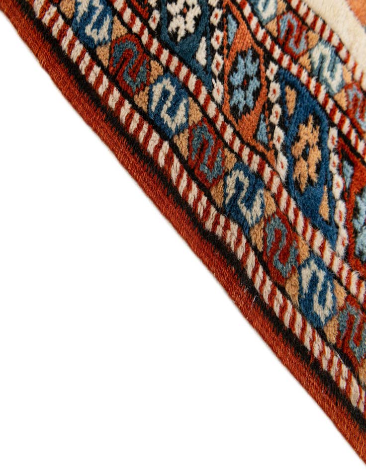 Detail image of  3' 8 x 5' 1  Hand Knotted Heriz Wool Rug