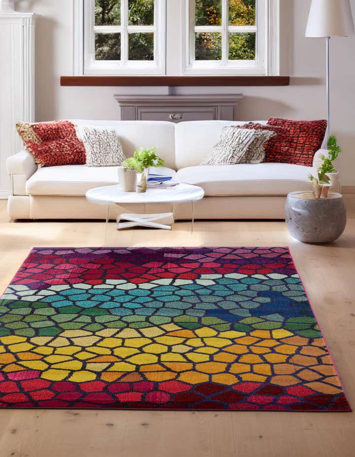 Multicolor 3' 3 x 5' 3 Hyacinth Rug | Rugs.com
