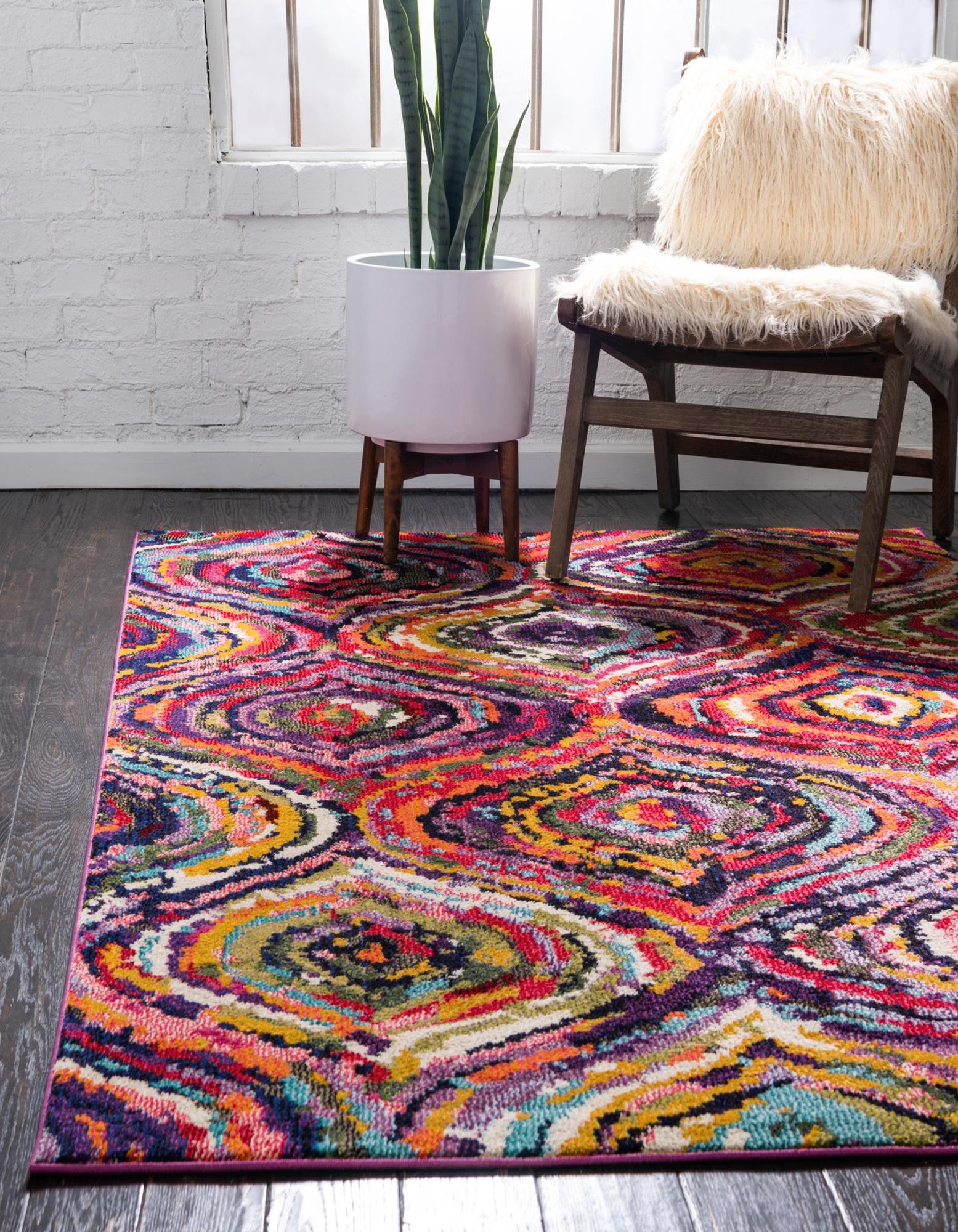 Multicolor 3' 3 x 5' 3 Hyacinth Rug | Rugs.com
