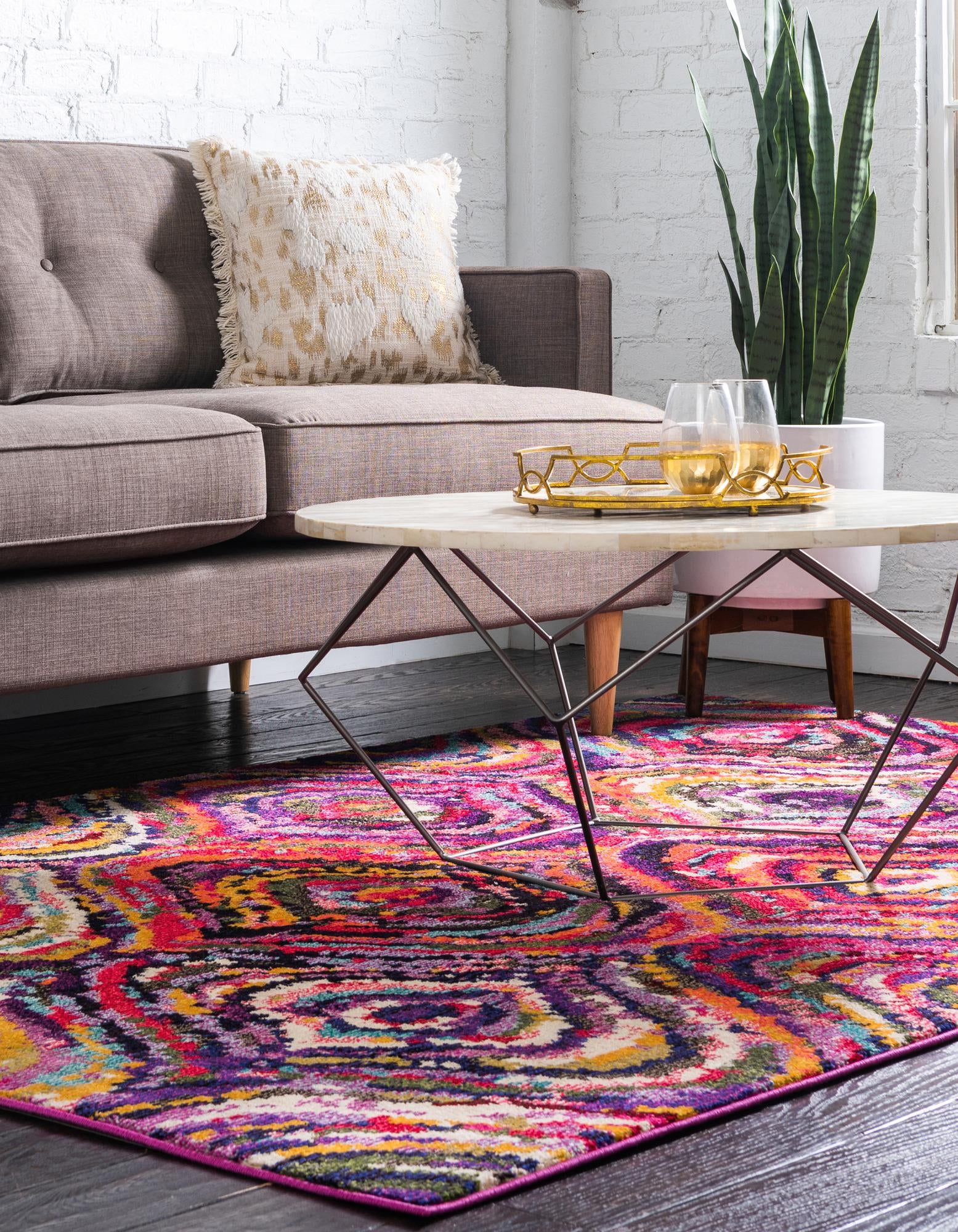Multicolor 3' 3 x 5' 3 Hyacinth Rug | Rugs.com