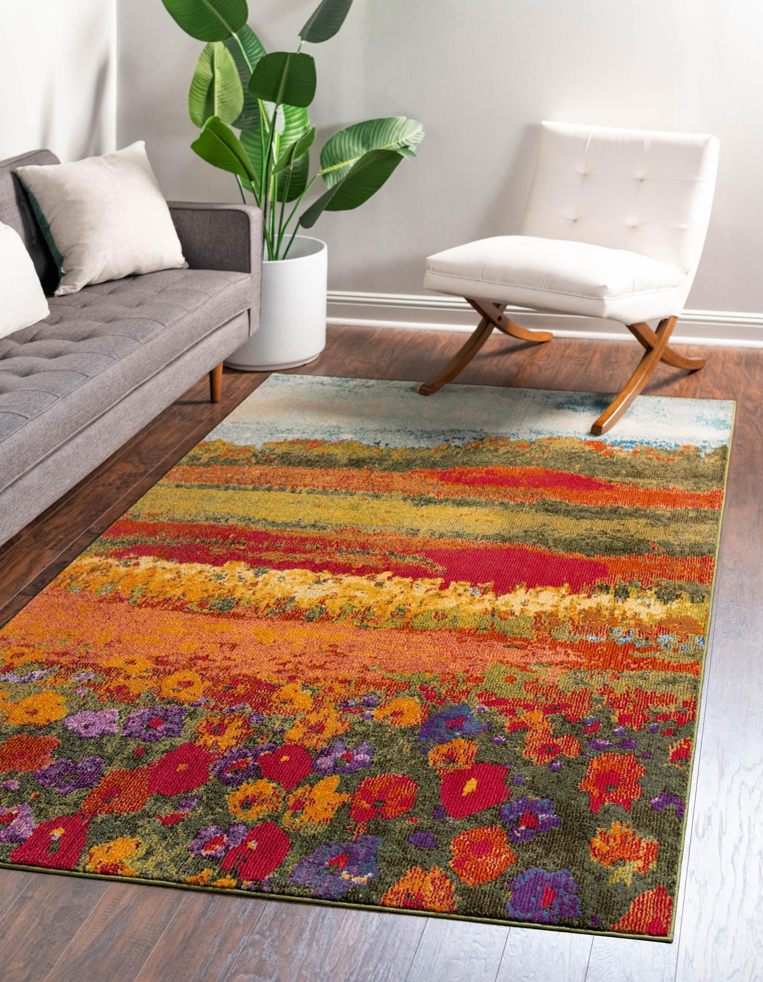 Multicolor 3' 3 x 5' 3 Hyacinth Rug | Rugs.com