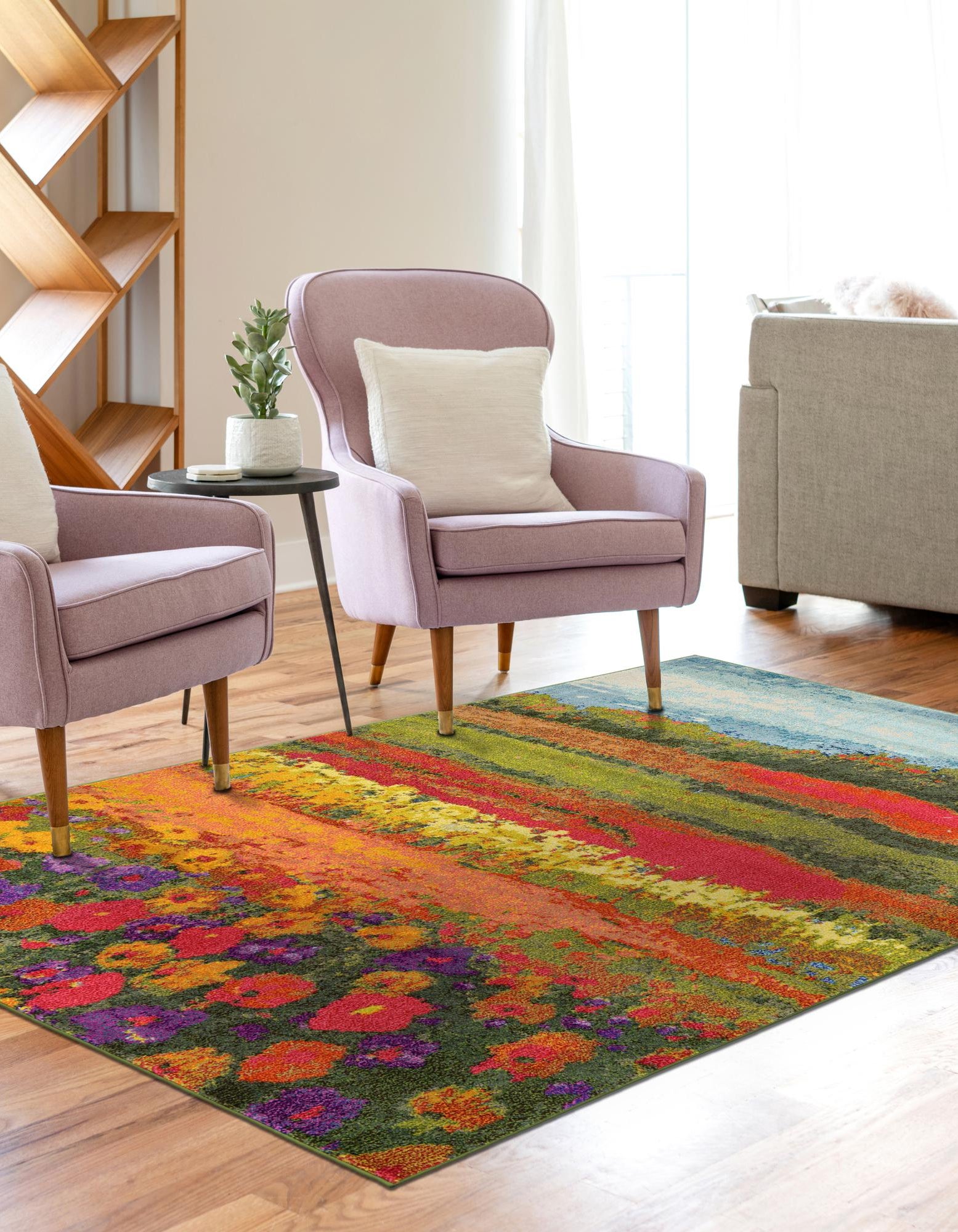 Multicolor 3' 3 x 5' 3 Hyacinth Rug | Rugs.com