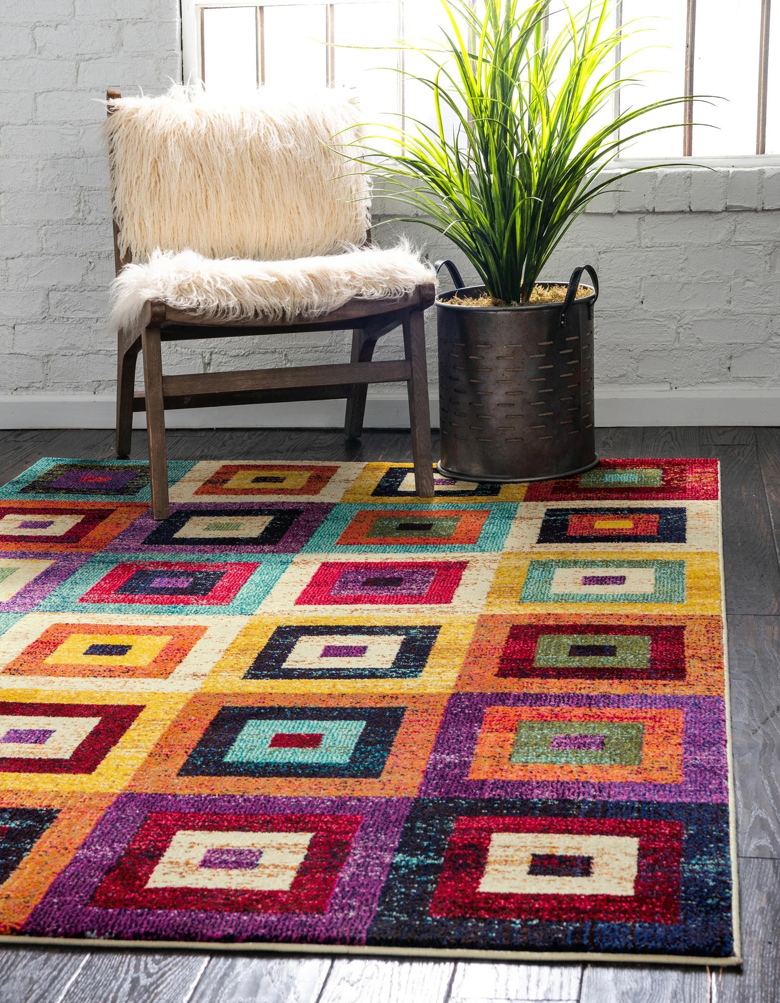 Multicolor 5' x 8' Hyacinth Rug | Rugs.com