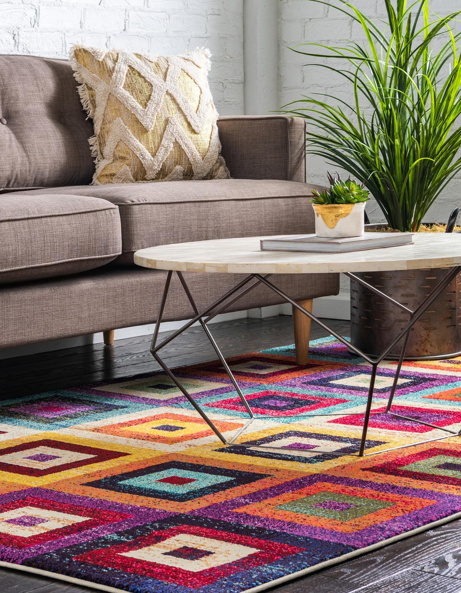 Multicolor 5' x 8' Hyacinth Rug | Rugs.com