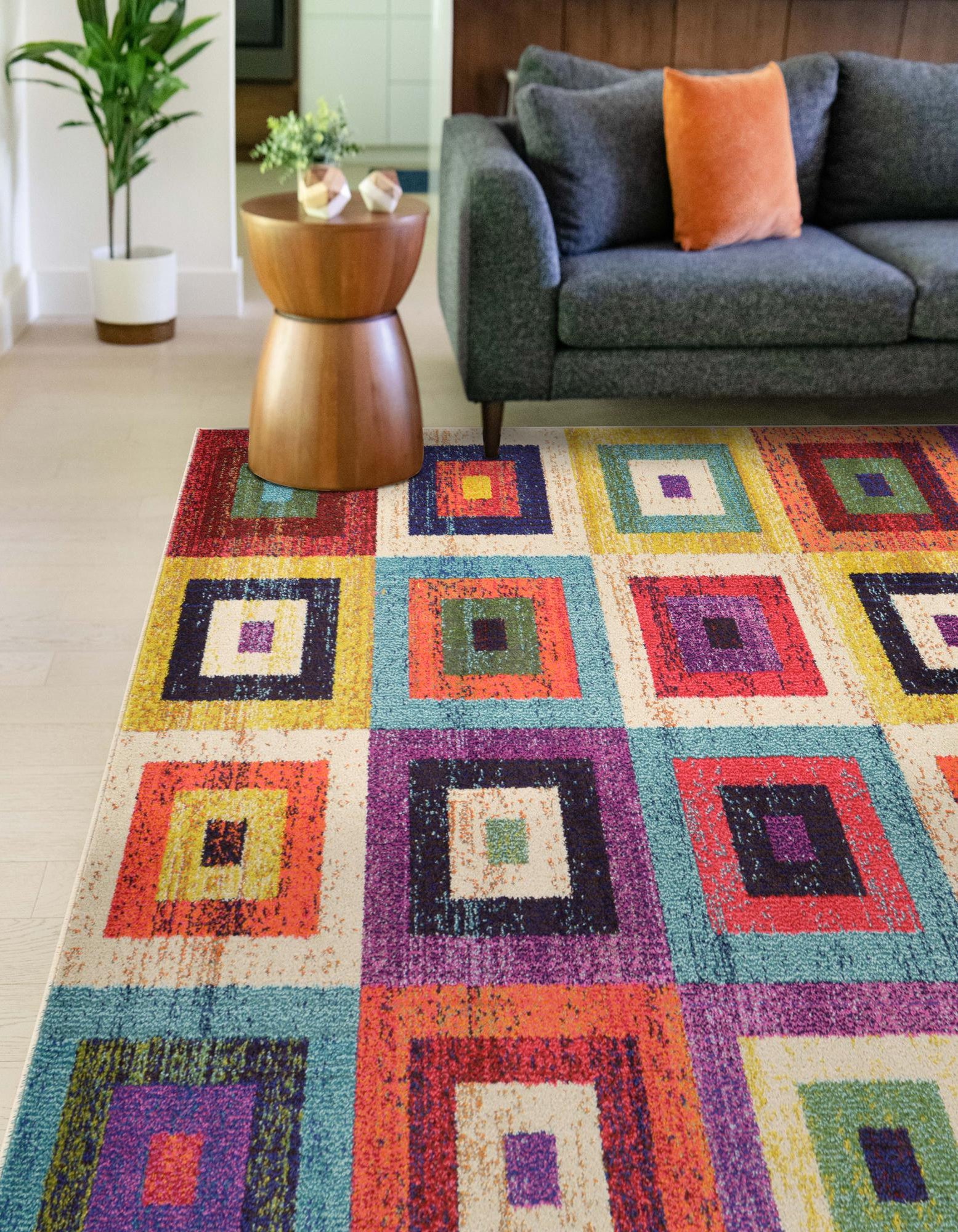 Multicolor 5' x 8' Hyacinth Rug | Rugs.com