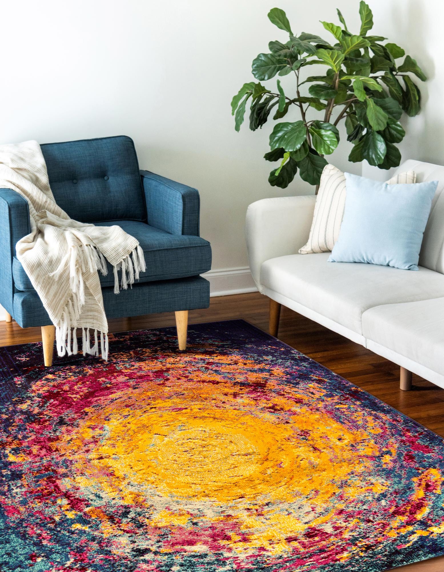 Multicolor 5' x 8' Hyacinth Rug | Rugs.com