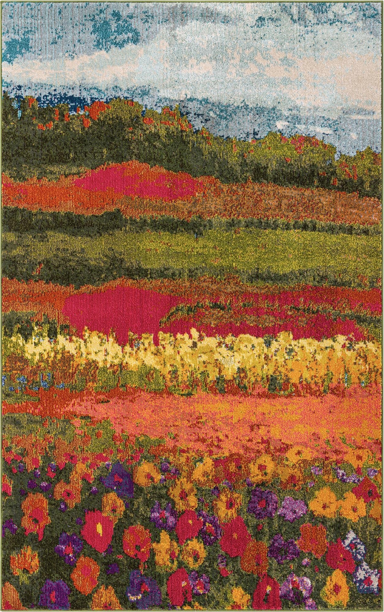  5' x 8'  Washable Hyacinth Rug