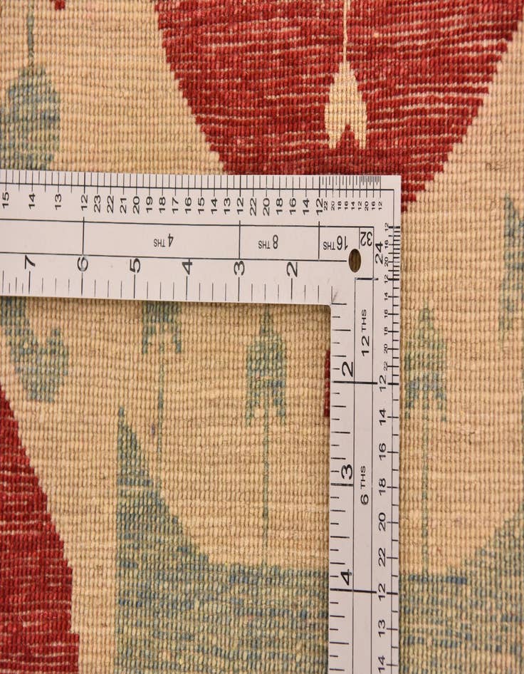 Detail image of  6' x 7' 10  Hand Knotted Ikat Rug