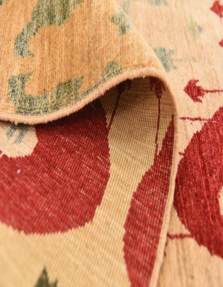 Detail image of  6' x 7' 10  Hand Knotted Ikat Rug