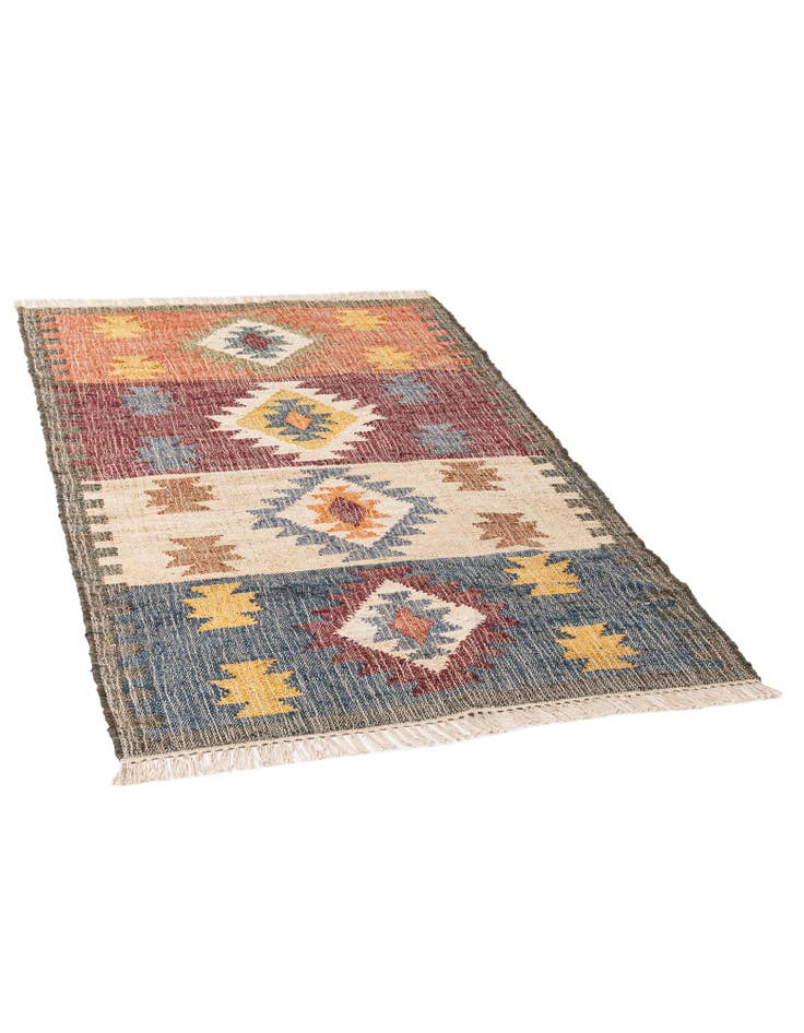 Detail image of  4' 2 x 6' 3  Hand Woven Kala Handwoven Jute Rug