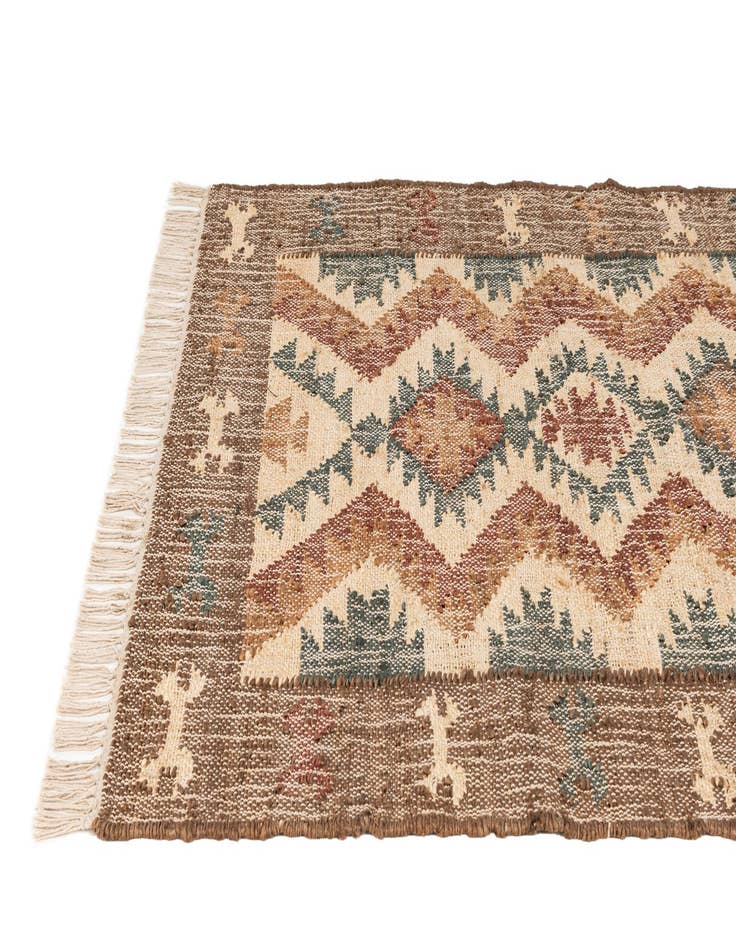 Detail image of  3' 4 x 5' 1  Hand Woven Kala Handwoven Jute Rug