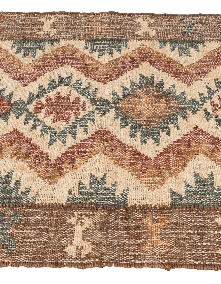 Detail image of  3' 4 x 5' 1  Hand Woven Kala Handwoven Jute Rug