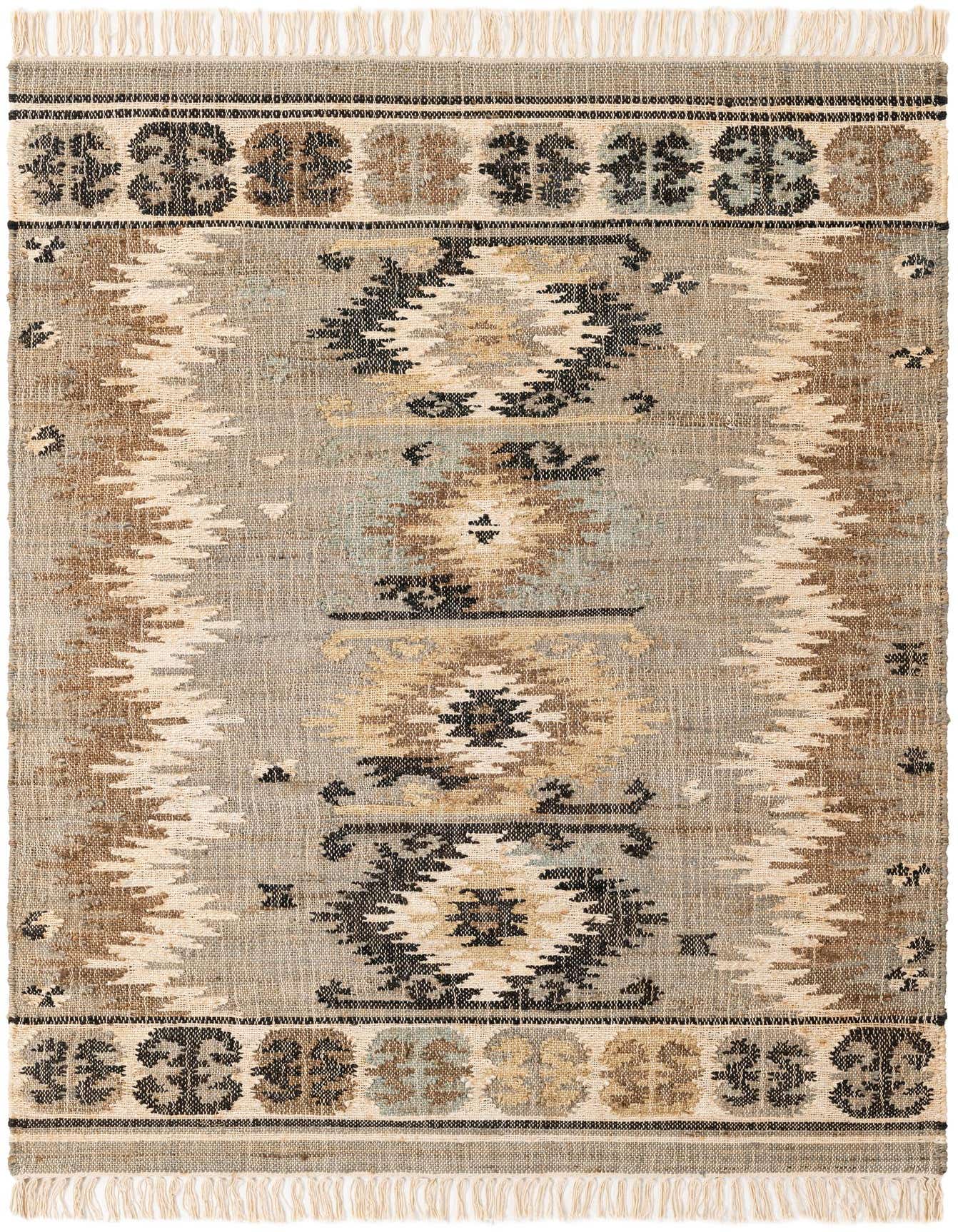 Primary image  4' 4 x 6'  Hand Woven Kala Handwoven Jute Rug
