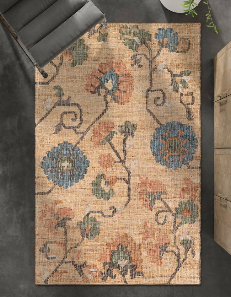 Detail image of  4' 1 x 6' 1  Hand Woven Kala Handwoven Jute Rug