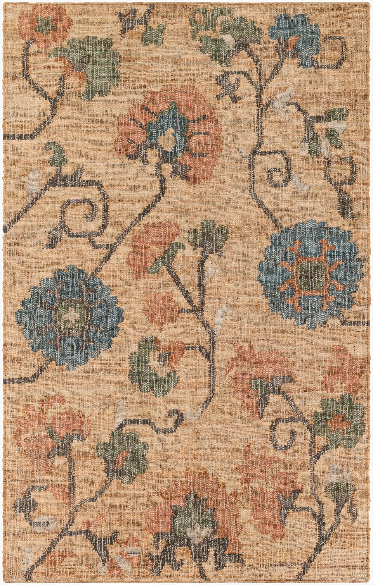 Primary image  5' 1 x 8'  Hand Woven Kala Handwoven Jute Rug