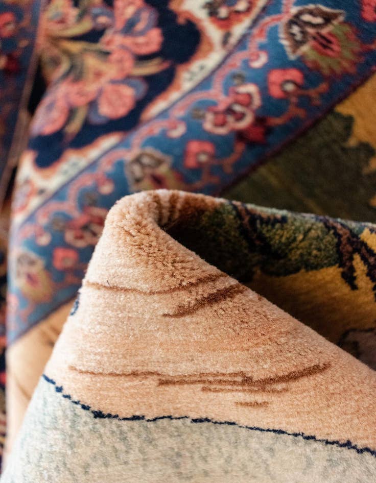 Detail image of  4' 8 x 6' 7 Kashan Wool Rug