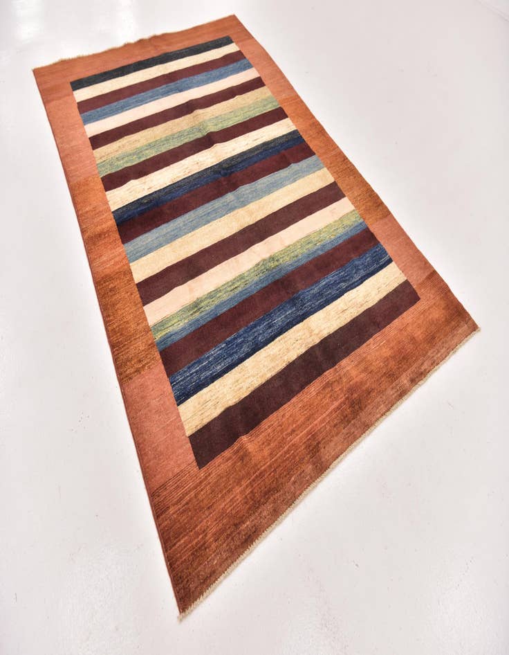 Detail image of  5' 4 x 8'  Hand Knotted Kashkuli Gabbeh Wool Rug