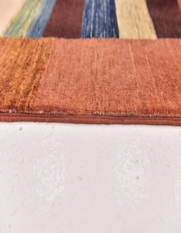 Detail image of  5' 4 x 8'  Hand Knotted Kashkuli Gabbeh Wool Rug