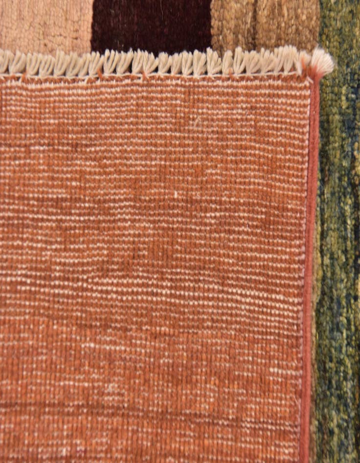 Detail image of  5' 4 x 8'  Hand Knotted Kashkuli Gabbeh Wool Rug