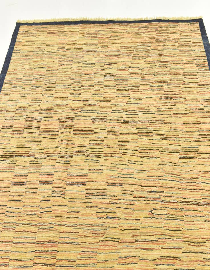 Detail image of  6' 8 x 9' 6  Hand Knotted Kashkuli Gabbeh Wool Rug