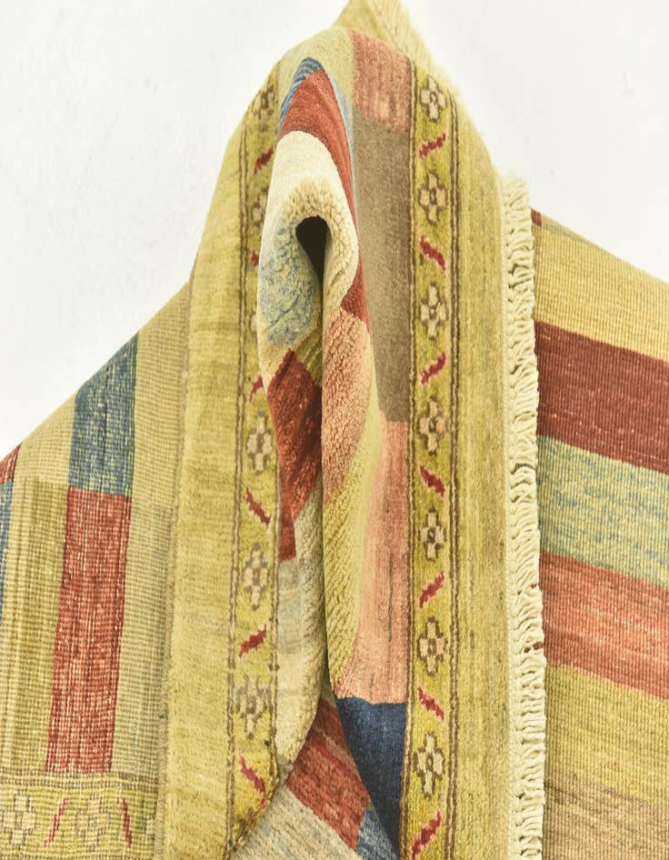 Detail image of  3' 4 x 5'  Hand Knotted Kashkuli Gabbeh Wool Rug