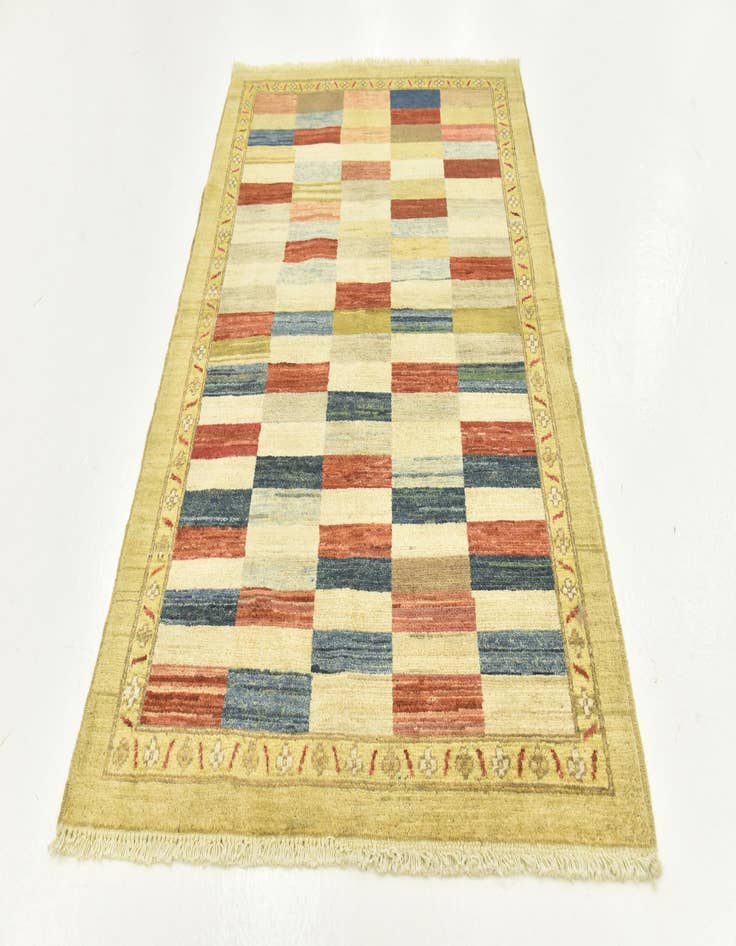 Detail image of  3' 4 x 5'  Hand Knotted Kashkuli Gabbeh Wool Rug