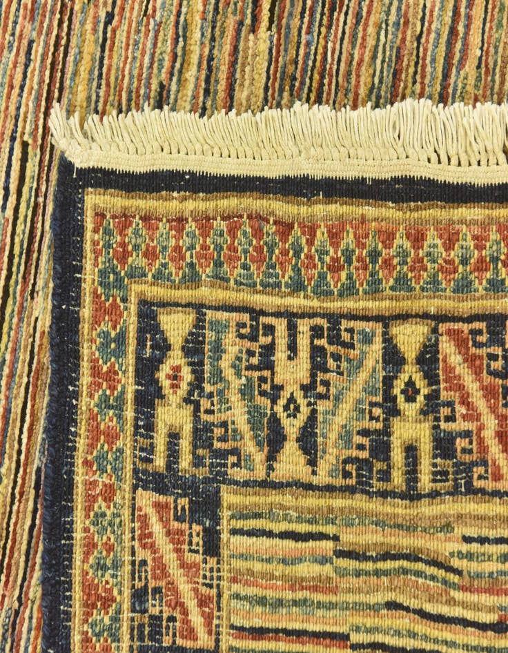 Detail image of  3' 6 x 4' 10  Hand Knotted Kashkuli Gabbeh Wool Rug