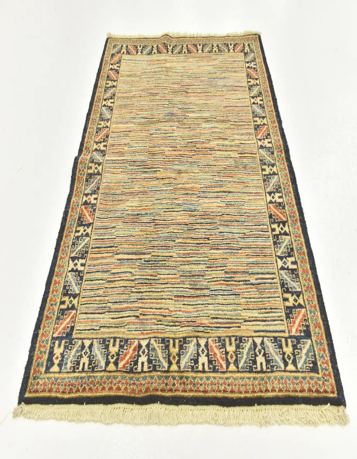 Detail image of  3' 6 x 4' 10  Hand Knotted Kashkuli Gabbeh Wool Rug