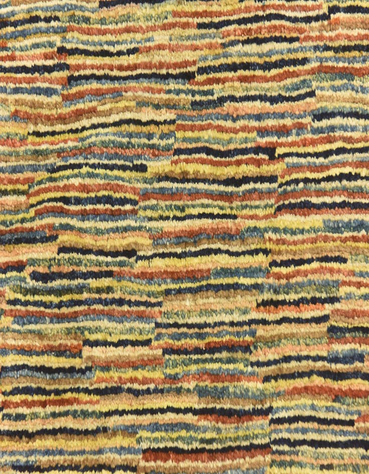 Detail image of  3' 6 x 4' 10  Hand Knotted Kashkuli Gabbeh Wool Rug