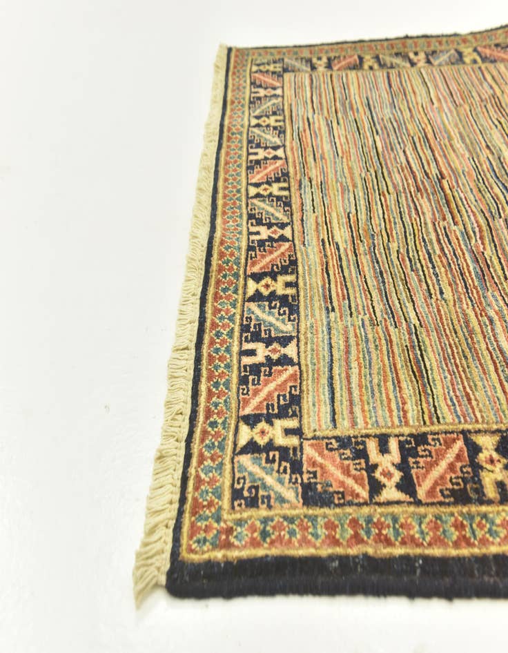 Detail image of  3' 6 x 4' 10  Hand Knotted Kashkuli Gabbeh Wool Rug