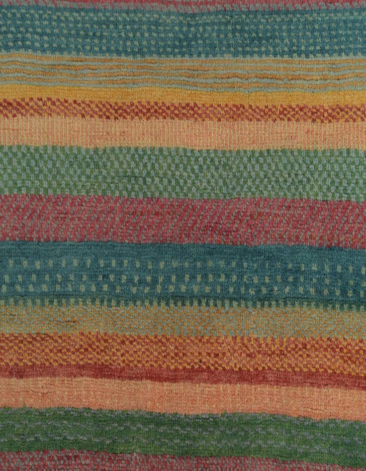 Detail image of 4' 8 x 6' 7 Hand Knotted Kashkuli Gabbeh Oriental Wool Rug