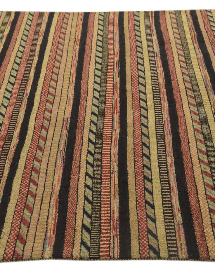 Detail image of  5' 8 x 8' 2  Hand Knotted Kashkuli Gabbeh Oriental Wool Rug