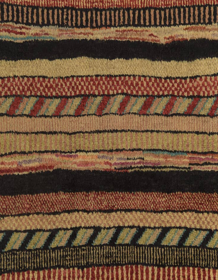 Detail image of  5' 8 x 8' 2  Hand Knotted Kashkuli Gabbeh Oriental Wool Rug