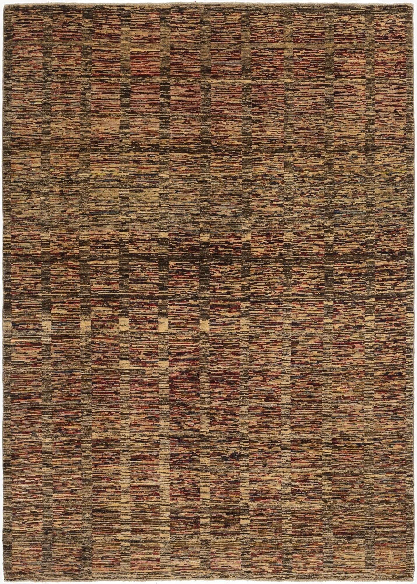  6' 8 x 9' 3  Hand Knotted Kashkuli Gabbeh Wool Rug
