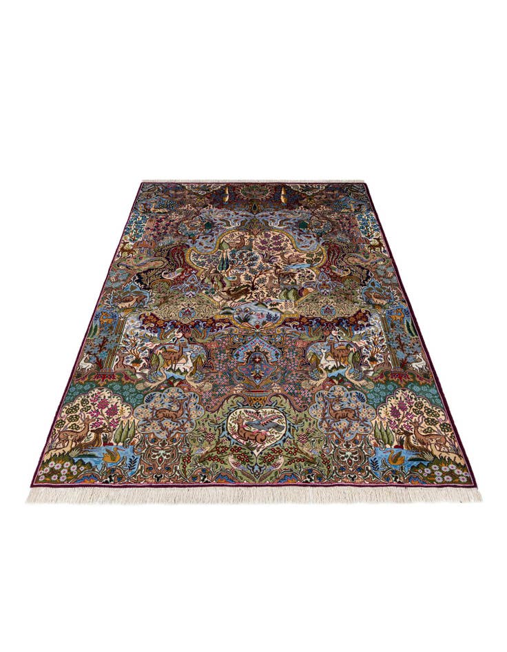 Detail image of  7' 11 x 11' 2  Hand Knotted Kashmar Persian Wool Rug