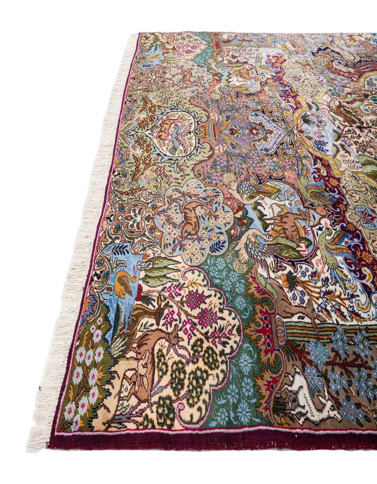 Detail image of  7' 11 x 11' 2  Hand Knotted Kashmar Persian Wool Rug
