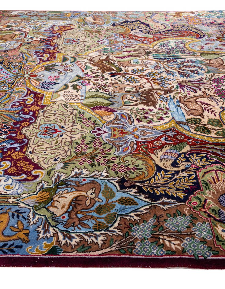 Detail image of  7' 11 x 11' 2  Hand Knotted Kashmar Persian Wool Rug
