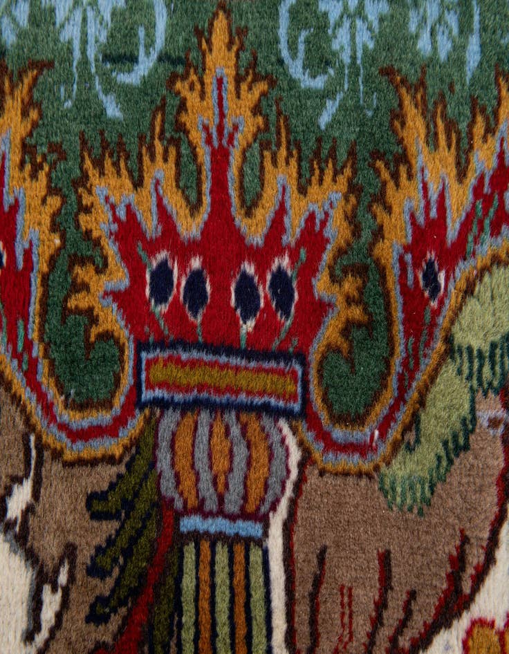 Detail image of  7' 11 x 11' 2  Hand Knotted Kashmar Persian Wool Rug