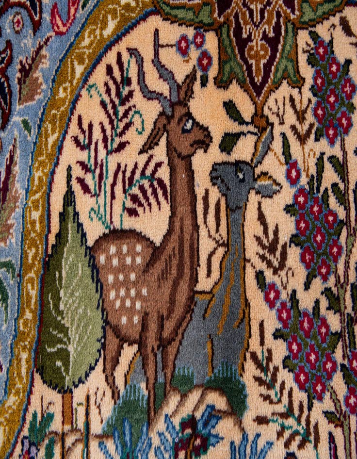 Detail image of  7' 11 x 11' 2  Hand Knotted Kashmar Persian Wool Rug