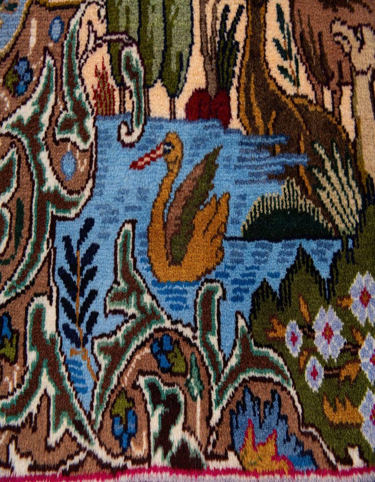 Detail image of  7' 11 x 11' 2  Hand Knotted Kashmar Persian Wool Rug